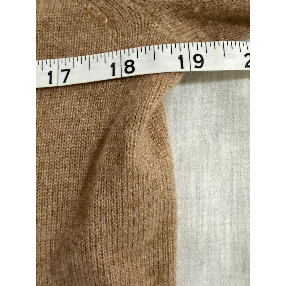 J.Crew 100% Cashmere Sweater Womens Small Tan Classic Fit Crewneck BA400 - Picture 9 of 9